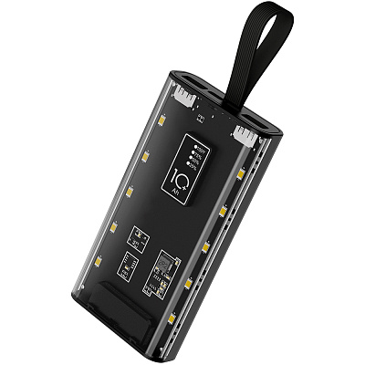 Внешний аккумулятор Wonder с фонариком, 10000 mAh (Чёрный)