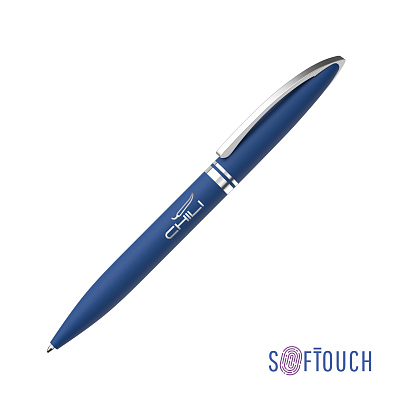 Ручка шариковая "Rocket", покрытие soft touch, темно-синий