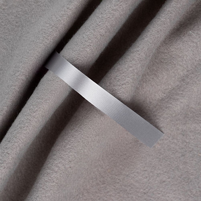 Лента сатиновая Satin 10 S, серая, 40 см (Серый)