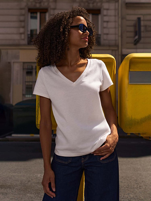 Футболка женская Regent Women с V-образным вырезом, кобальт (темно-синяя)