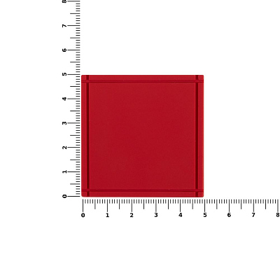 Лейбл из ПВХ Dzeta, L, красный