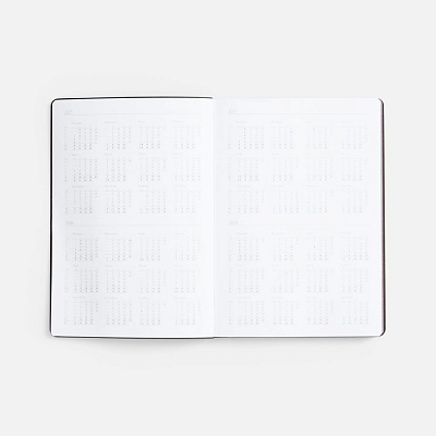 Ежедневник Nebraska Flex, недатированный, черный с серебристым