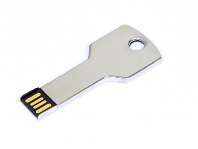 USB 2.0- флешка на 16 Гб в виде ключа (Серебристый)