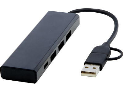 Концентратор USB 2.0 Rise (Черный)