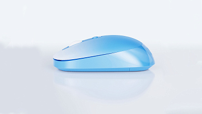 Мышь беспроводная AULA AM207, голубой