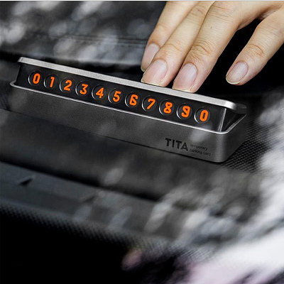 Автовизитка bcase TITA Temporary Parking Card, серебро