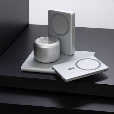 Беспроводная колонка Passion 80dB 600 mAh (Bluetooth 5.4), серебряная