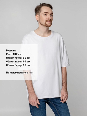 Футболка унисекс оверсайз Crosstown, белая