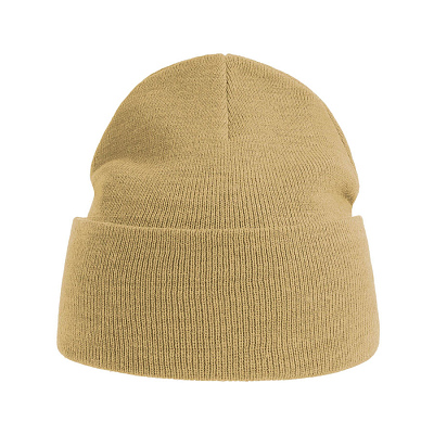 Шапка вязаная PURE  с отворотом из пряжи Polylana