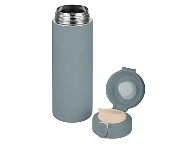 Вакуумная термокружка c кнопкой Guard, soft-touch, 400 мл