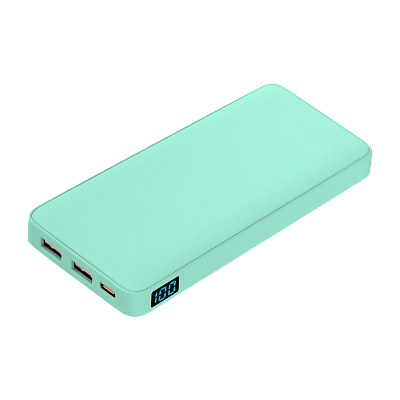 Внешний аккумулятор с подсветкой Ancor PD Plus 10000 mAh, синий (Бирюзовый)
