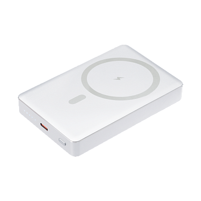 Внешний аккумулятор Атлантис Плюс PD (Atlantis PD Plus) 10000mAh с функцией беспроводной зарядки 15W  (Серебряный)