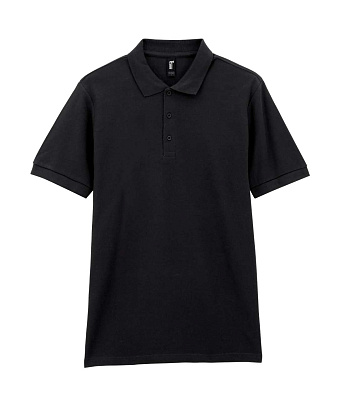 Футболка поло PREMIUM COTTON ADULT DOUBLE PIQUE, ЧЕРНЫЙ S (Чёрный)