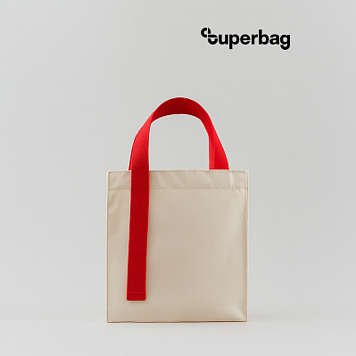 Шоппер Superbag Pack (S) (неокрашенный с красным) (Неокрашенный с красным)