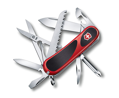 Нож перочинный VICTORINOX Evolution 18, 85 мм, 15 функций, красный с чёрными вставками (Разноцветный)