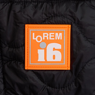 Лейбл из ПВХ Dzeta, L, оранжевый неон