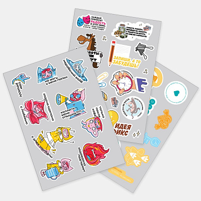 Наклейки из ПВХ Sticker Pack на заказ S