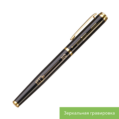 Ручка-роллер Соната (Sonata), черная/позолота