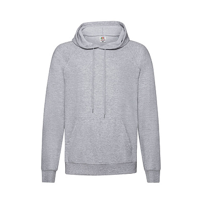 Толстовка без начеса LIGHTWEIGHT HOODED SWEAT 240 (Серый меланж)
