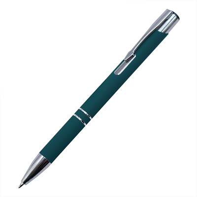 Ручка металлическая Molly софт-тач, изумрудная (Изумрудный)