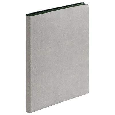 Ежедневник Латте (Latte NEW) недатированный, серый/зеленый