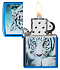 Зажигалка ZIPPO White Tiger с покрытием High Polish Blue, латунь/сталь, синяя, 38x13x57 мм - Фото 3