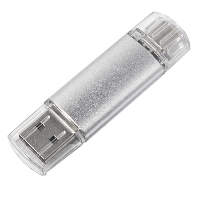 USB flash-карта ASSORTI OTG Type-C (16Гб) (Серебристый)