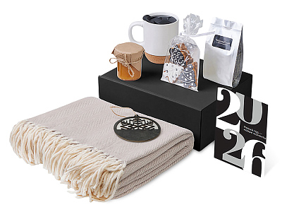 Подарочный набор Re:Nest с пледом, кружкой и вареньем