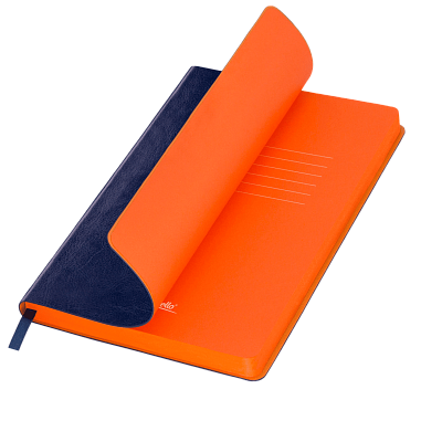 Ежедневник Ривер Сайд (River side) недатированный, синий/оранжевый (без упаковки, без стикера) (Синий, оранжевый, бежевый)