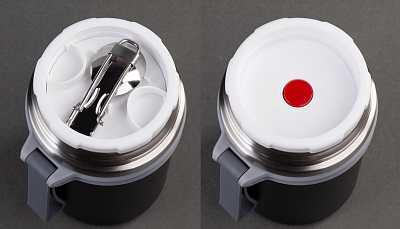 Термос для еды "Take away" 600 мл, покрытие пудра, черный