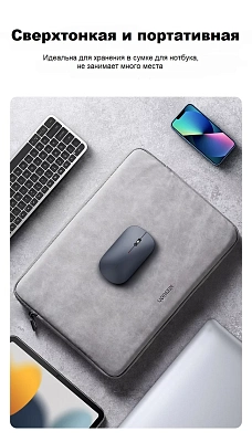 Мышь беспроводная Ugreen MU001, серый