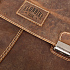 Портфель KLONDIKE Native, натуральная кожа в коричневом цвете, 40 х 11 х 31 см - Фото 5