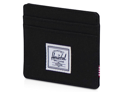 Herschel Charlie держатель для карт с RFID-защитой из переработанного материала (Черный)