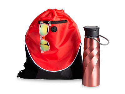 Набор с бутылкой и очками Summerheat (Красный)