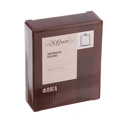 Фляга S.Quire 0,18 л, сталь, черная