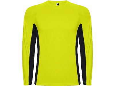 Футболка с длинным рукавом Shanghai мужская (Неоновый желтый/черный)