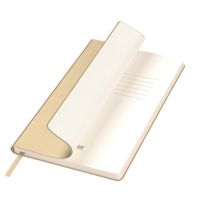 Ежедневник Спарк (Spark) недатированный, белое золото (с упаковкой, со стикерами) (Золотой, бежевый)
