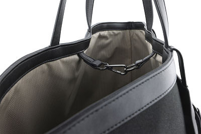 Сумка-тоут женская большая BUGATTI Elena, черная, канвас, полиуретан, 58 x 22 x 31,5 см