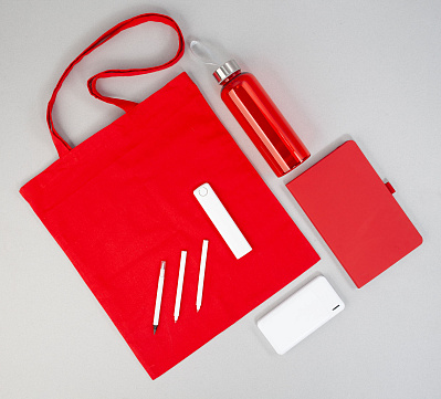 Набор подарочный "Total black"  (Красный с белым)