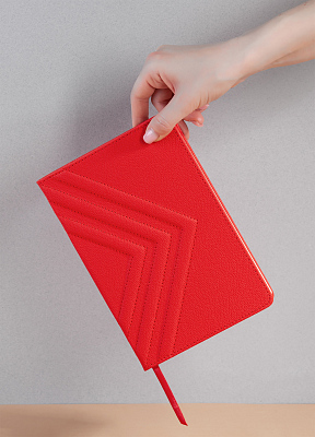 Ежедневник недатированный "Тоскана" с 3d-обложкой, формат А5, красный