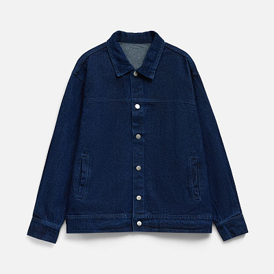 Куртка джинсовая O1, черная (Тёмно-синий)