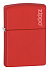 Зажигалка ZIPPO Classic с покрытием Red Matte, латунь/сталь, красная, матовая, 38x13x57 мм - Фото 1