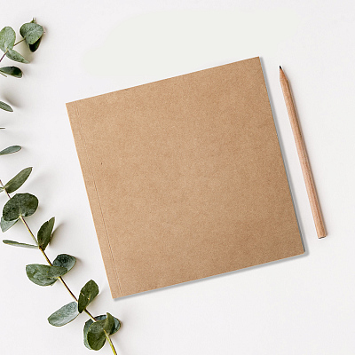 Скетчбук-блокнот BLOCK, 145 х 145  мм, крафт, картон, нелинованный