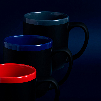 Кружка Barrel, софт-тач, чёрно-серая