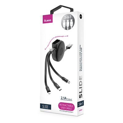 Кабель Olmio SLIDE USB 2.0 3 в 1