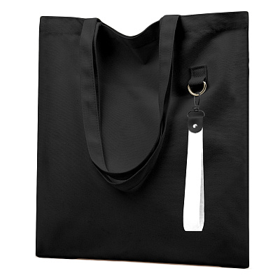 Сумка для покупок LUMISSA 325 г/м² с ремувкой, чёрный/белый (Черный/белый)