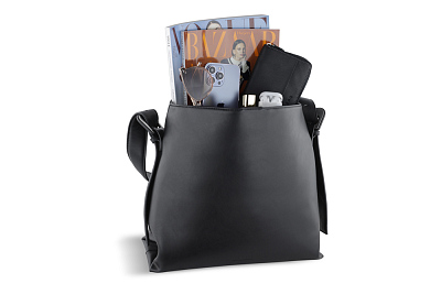 Сумка женская наплечная BUGATTI Luna, черная, полиуретан, 33,5 x 15 x 32 см