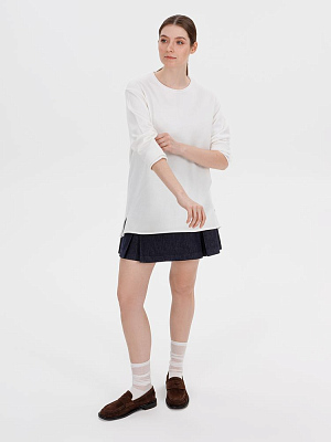 Лонгслив унисекс Siluetti Fuori, молочно-белый