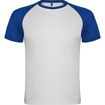 Спортивная футболка INDIANAPOLIS мужская, БЕЛЫЙ/КОРОЛЕВСКИЙ СИНИЙ S (Белый/королевский синий)