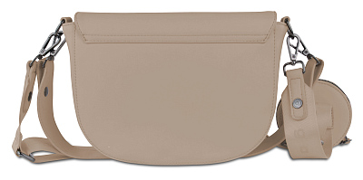 Сумка наплечная женская BUGATTI Almata, с кошельком, песочная, полиуретан, 27х6х18,5 см